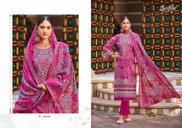 Zulfat Meher Cotton Printed Fancy Dress Material Catalog Wholesale Collection - Image 4