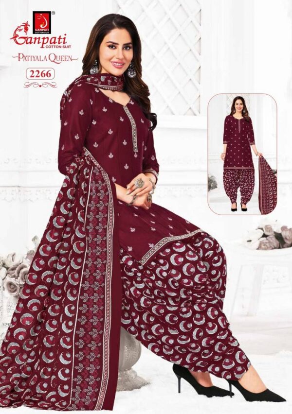 Ganpati Patiyala Queen Vol 11 Readymade Cotton Patiyala Dress Catalog Wholesale Collection - Image 2