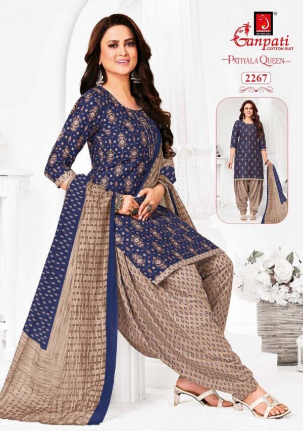 Ganpati Patiyala Queen Vol 11 Readymade Cotton Patiyala Dress Catalog Wholesale Collection - Image 3