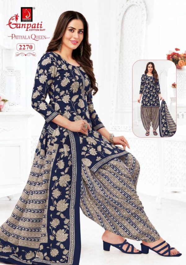 Ganpati Patiyala Queen Vol 11 Readymade Cotton Patiyala Dress Catalog Wholesale Collection - Image 4