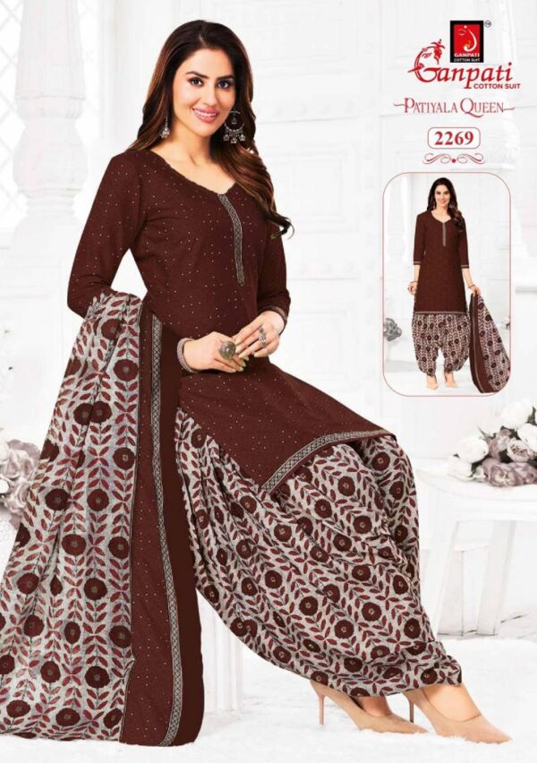 Ganpati Patiyala Queen Vol 11 Readymade Cotton Patiyala Dress Catalog Wholesale Collection - Image 5