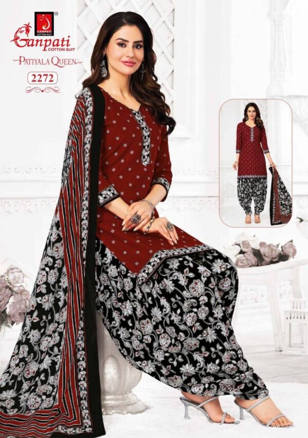 Ganpati Patiyala Queen Vol 11 Readymade Cotton Patiyala Dress Catalog Wholesale Collection - Image 7