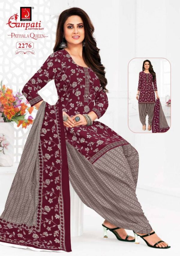 Ganpati Patiyala Queen Vol 11 Readymade Cotton Patiyala Dress Catalog Wholesale Collection - Image 9