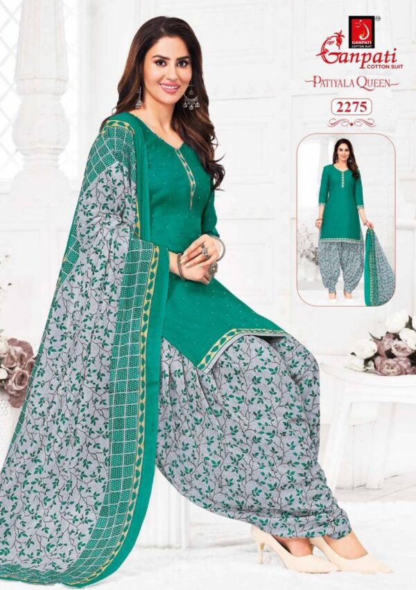 Ganpati Patiyala Queen Vol 11 Readymade Cotton Patiyala Dress Catalog Wholesale Collection - Image 10