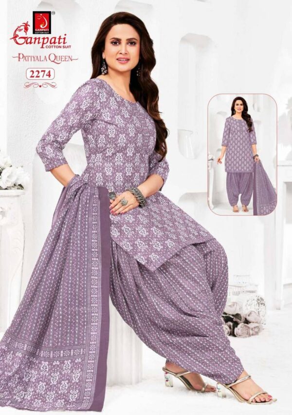 Ganpati Patiyala Queen Vol 11 Readymade Cotton Patiyala Dress Catalog Wholesale Collection - Image 11