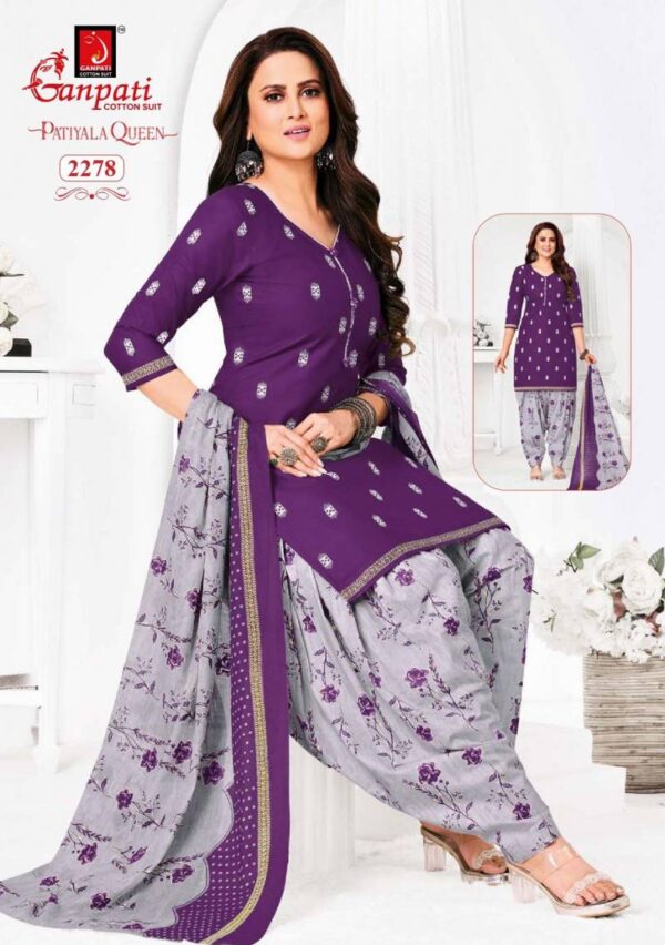 Ganpati Patiyala Queen Vol 11 Readymade Cotton Patiyala Dress Catalog Wholesale Collection - Image 12