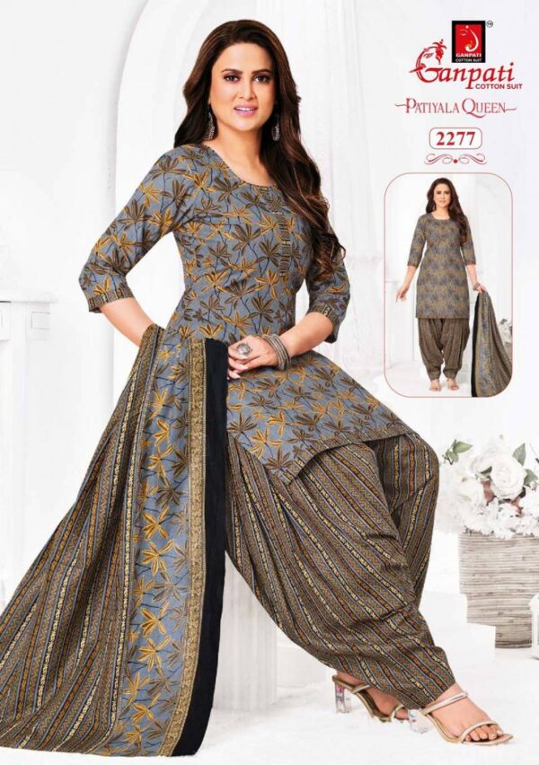 Ganpati Patiyala Queen Vol 11 Readymade Cotton Patiyala Dress Catalog Wholesale Collection - Image 13