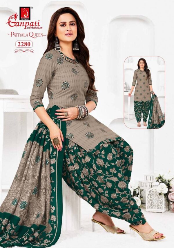 Ganpati Patiyala Queen Vol 11 Readymade Cotton Patiyala Dress Catalog Wholesale Collection - Image 15