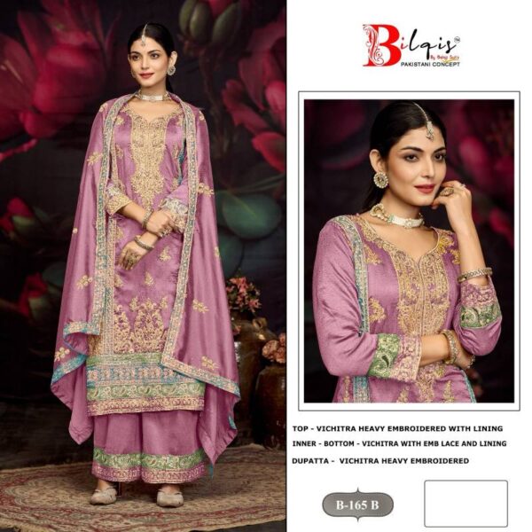 Bilqis B 165 Vichitra Pakistani Readymade Salwar Kameez Catalog Wholesale Collection - Image 4