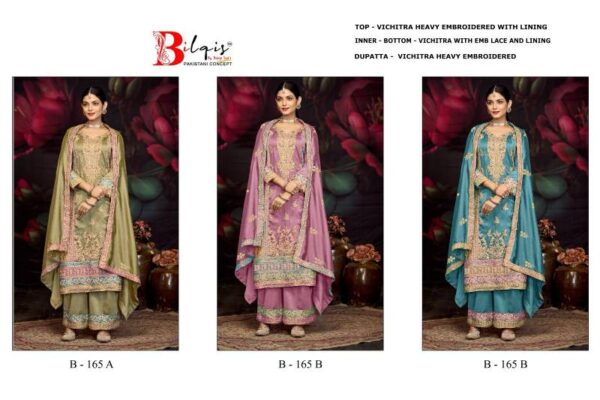 Bilqis B 165 Vichitra Pakistani Readymade Salwar Kameez Catalog Wholesale Collection - Image 5