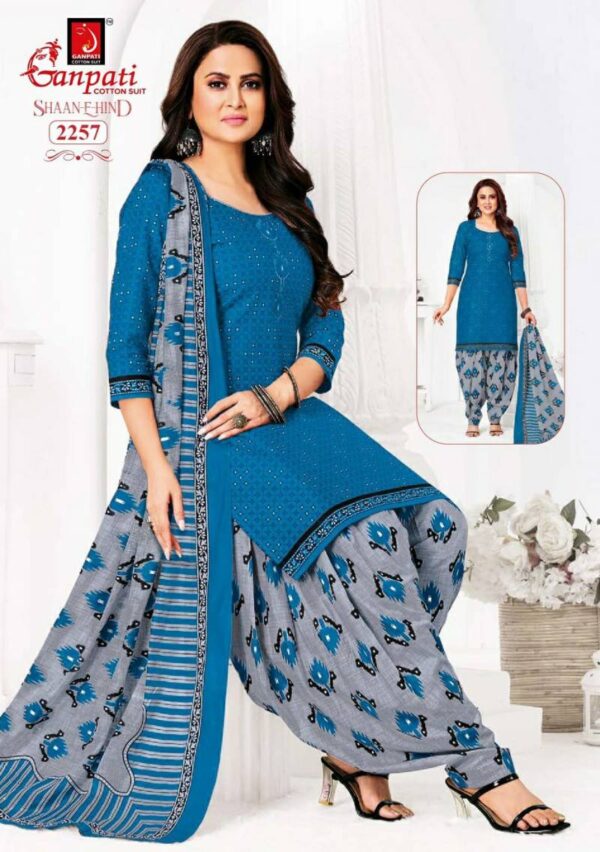 Ganpati Shaan E Hind Vol 11 Readymade Cotton Printed Patiyala Dress Catalog Wholesale Collection - Image 4