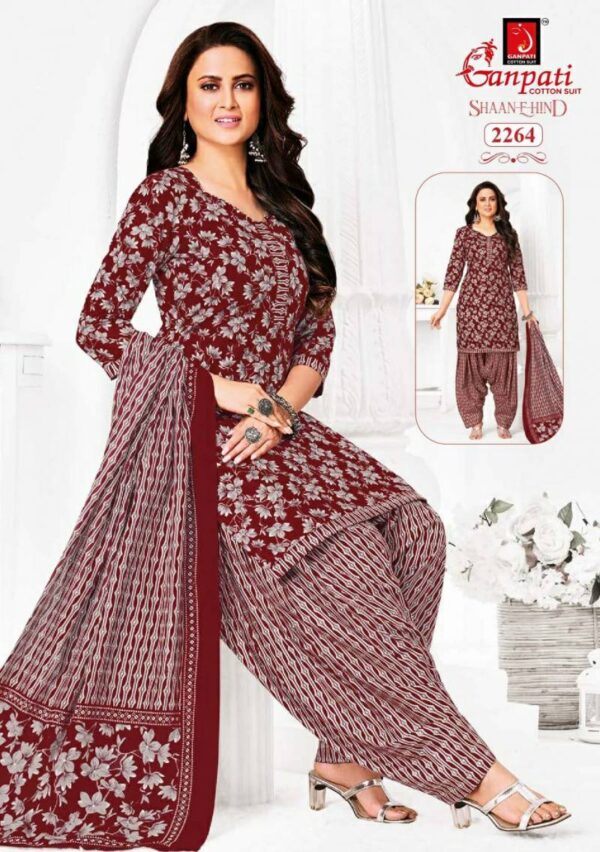 Ganpati Shaan E Hind Vol 11 Readymade Cotton Printed Patiyala Dress Catalog Wholesale Collection - Image 9