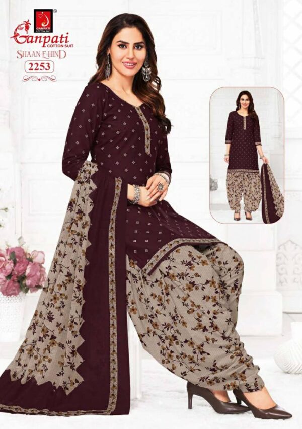 Ganpati Shaan E Hind Vol 11 Readymade Cotton Printed Patiyala Dress Catalog Wholesale Collection - Image 11