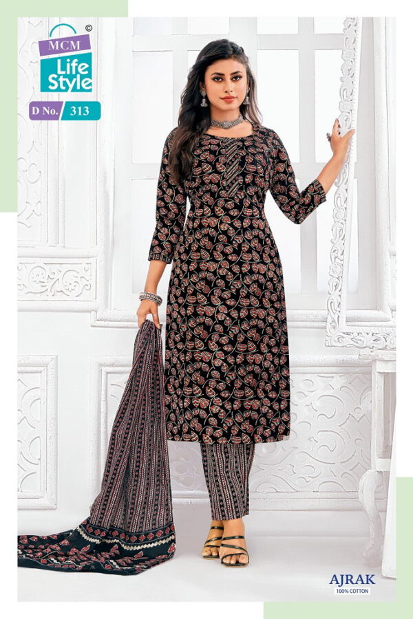 Mcm Ajrakh Vol 3 Cotton Printed Fancy Dress Material Catalog Wholesale Collection - Image 9