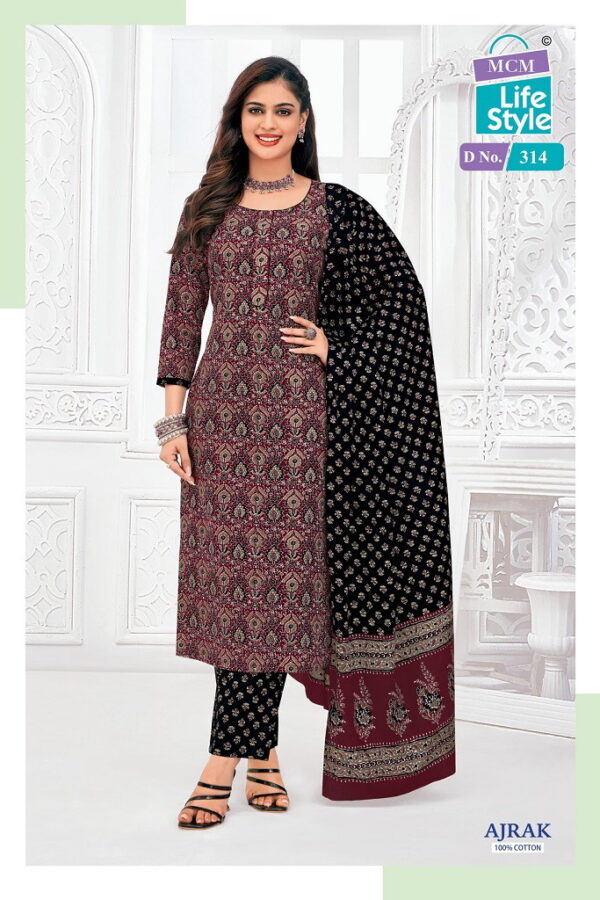 Mcm Ajrakh Vol 3 Cotton Printed Fancy Dress Material Catalog Wholesale Collection - Image 10