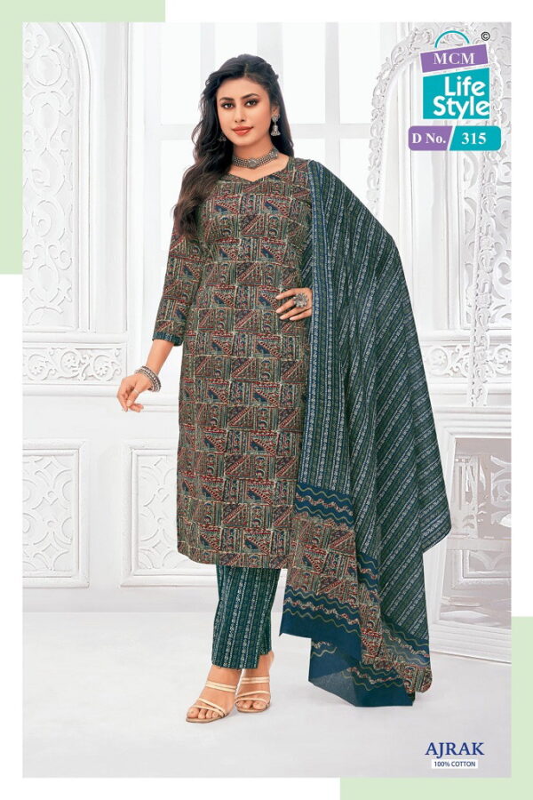 Mcm Ajrakh Vol 3 Cotton Printed Fancy Dress Material Catalog Wholesale Collection - Image 11