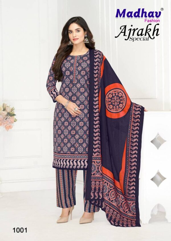 Madhav Ajrakh Special Fancy Cotton Printed Dress Material Catalog Wholesale Collection - Image 2