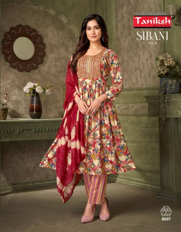 Taniksh Sibani Vol 8 Rayon Foil Printed Kurti Bottom With Dupatta Catalog Wholesale Collection - Image 4