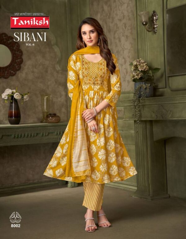 Taniksh Sibani Vol 8 Rayon Foil Printed Kurti Bottom With Dupatta Catalog Wholesale Collection - Image 2