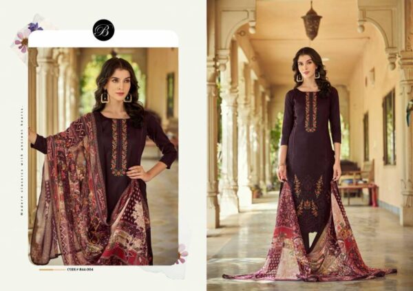 Belliza Zarqash Vol 5 Jam Embroidered Dress Material Catalog Wholesale Collection - Image 2