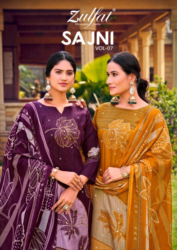 Zulfat Sajni Vol 7 Jam Cotton Printed Dress Material Catalog Wholesale Collection