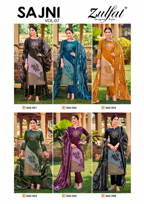 Zulfat Sajni Vol 7 Jam Cotton Printed Dress Material Catalog Wholesale Collection - Image 8