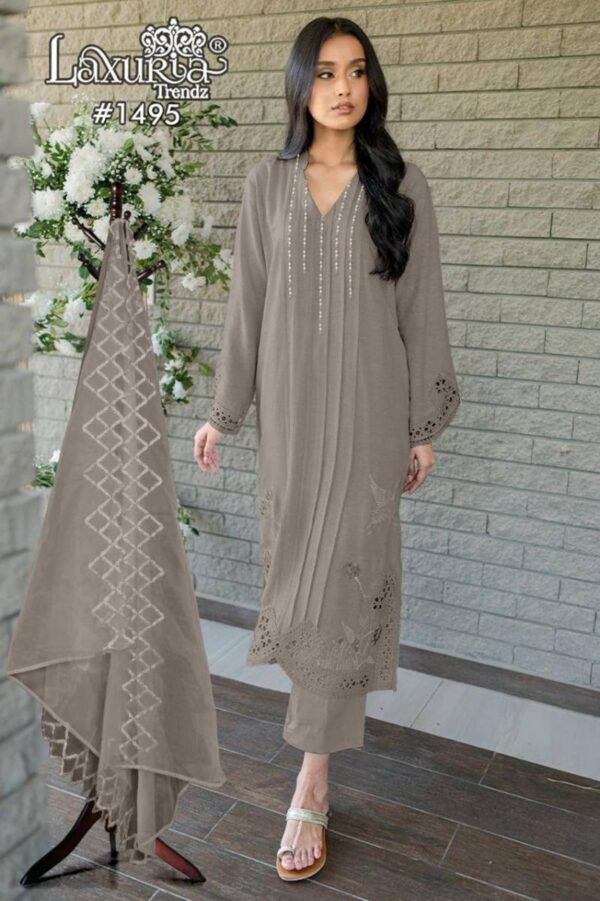 Laxuria Trendz 1495 Velour Slub Tunic Ready Made Catalog Wholesale Collection - Image 3