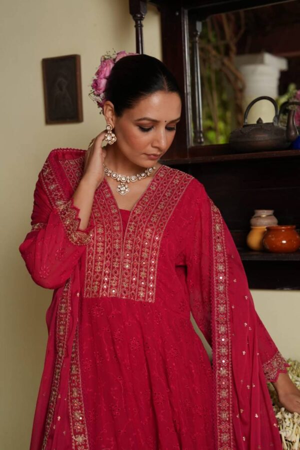 Tanyaa P 301 Georgette Chinon Anarkali Readymade Suit Catalog Wholesale Collection