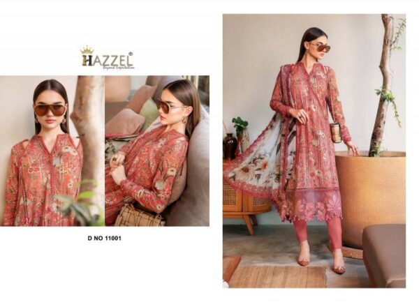 Hazzel Maria B Vol 11 Cotton Dupatta Pakistani Salwar Kameez Catalog Wholesale Collection - Image 3