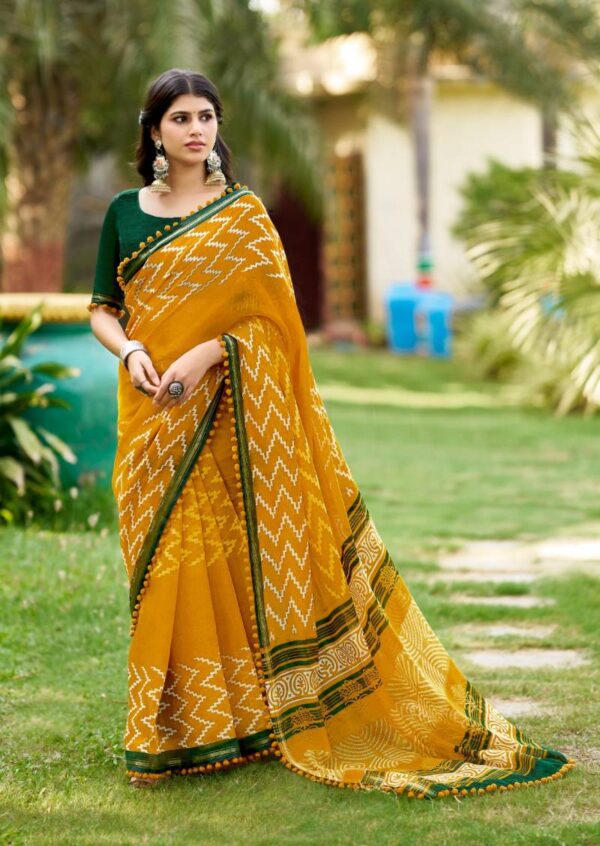 Sr Pumpum 15 Mul Cotton Fancy Saree Catalog Wholesale Collection - Image 3