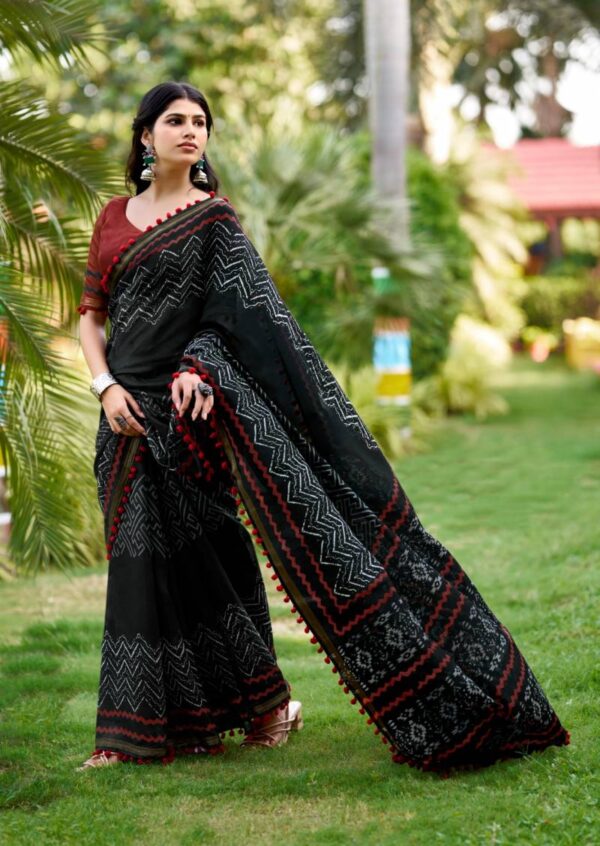 Sr Pumpum 15 Mul Cotton Fancy Saree Catalog Wholesale Collection - Image 4