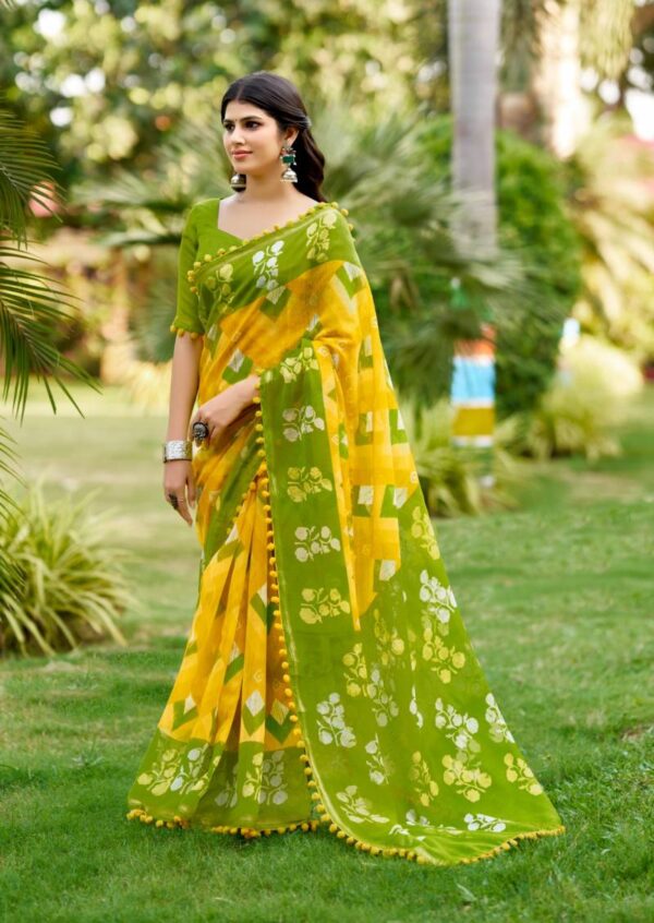Sr Pumpum 15 Mul Cotton Fancy Saree Catalog Wholesale Collection - Image 6