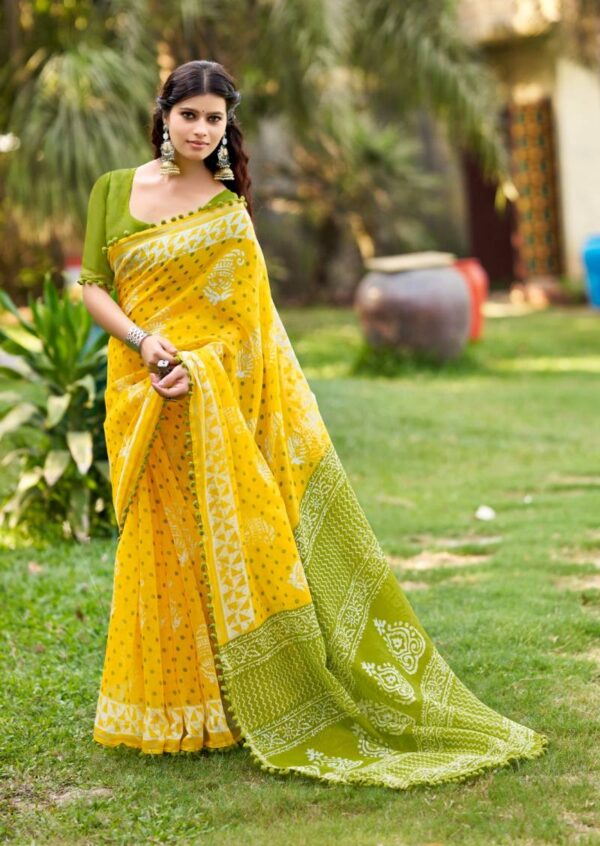 Sr Pumpum 15 Mul Cotton Fancy Saree Catalog Wholesale Collection - Image 2