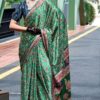 Kz Assam Silk Azrakh Saree 1 Assam Silk Printed Saree Catalog Wholesale Collection - Image 6