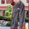 Kz Assam Silk Azrakh Saree 1 Assam Silk Printed Saree Catalog Wholesale Collection - Image 4