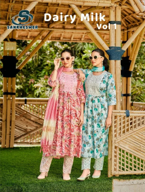 Sankheswer Dairy Milk Vol 1 Capsule Foil Printed Readymade Catalog Wholesale Collection
