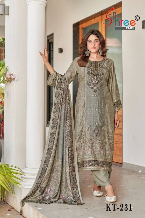 Shree Kt 231 Viscose Maslin Digital Printed Salwar Suits Catalog Wholesale Collection