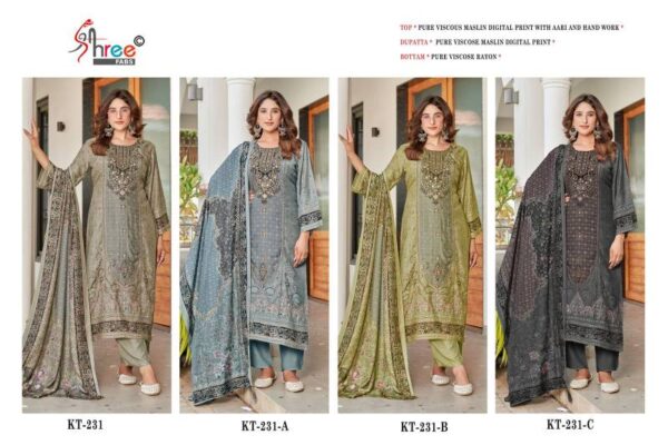 Shree Kt 231 Viscose Maslin Digital Printed Salwar Suits Catalog Wholesale Collection - Image 6