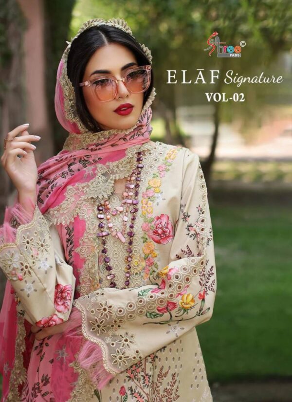 Shree Elaf Signature Vol 2 Chiffon Dupatta Pakistani Salwar Kameez Catalog Wholesale Collection