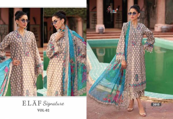 Shree Elaf Signature Vol 2 Chiffon Dupatta Pakistani Salwar Kameez Catalog Wholesale Collection - Image 5