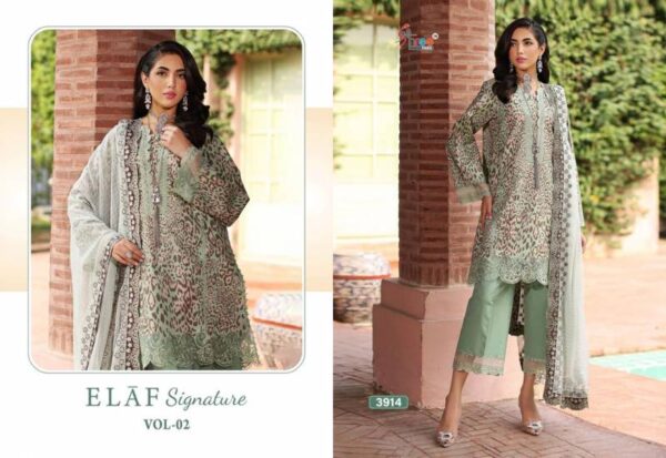 Shree Elaf Signature Vol 2 Chiffon Dupatta Pakistani Salwar Kameez Catalog Wholesale Collection - Image 6