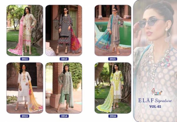 Shree Elaf Signature Vol 2 Chiffon Dupatta Pakistani Salwar Kameez Catalog Wholesale Collection - Image 8