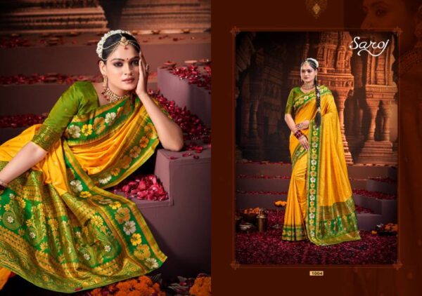 Saroj Dream Silk Vol 4 Festive Wear Stylish Silk Saree Catalog Wholesale Collection - Image 4