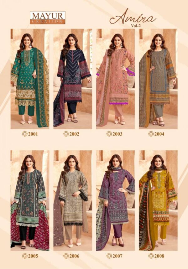 Mayur Amira Vol 2 Lawn Cotton Dress Material Catalog Wholesale Collection - Image 10