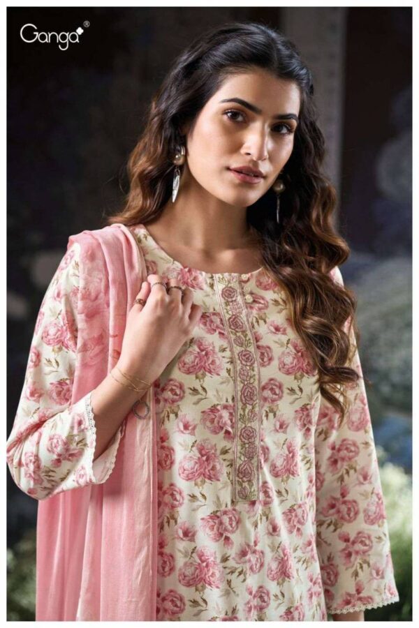 Ganga Brita Cotton Printed Embroidered Salwar Suit Catalog Wholesale Collection