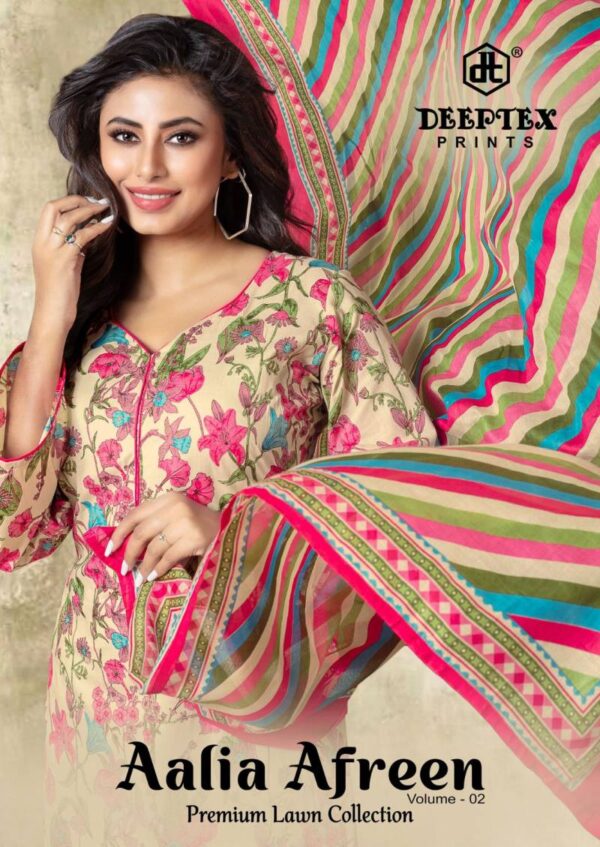 Deeptex Aalia Afreen Vol 2 Lawn Printed Dress Material Catalog Wholesale Collection
