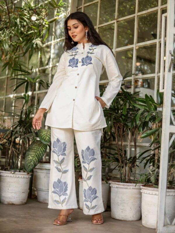 Naisha K 11 Cotton Flex Embroidered Co Ord Set Catalog Wholesale Collection - Image 3