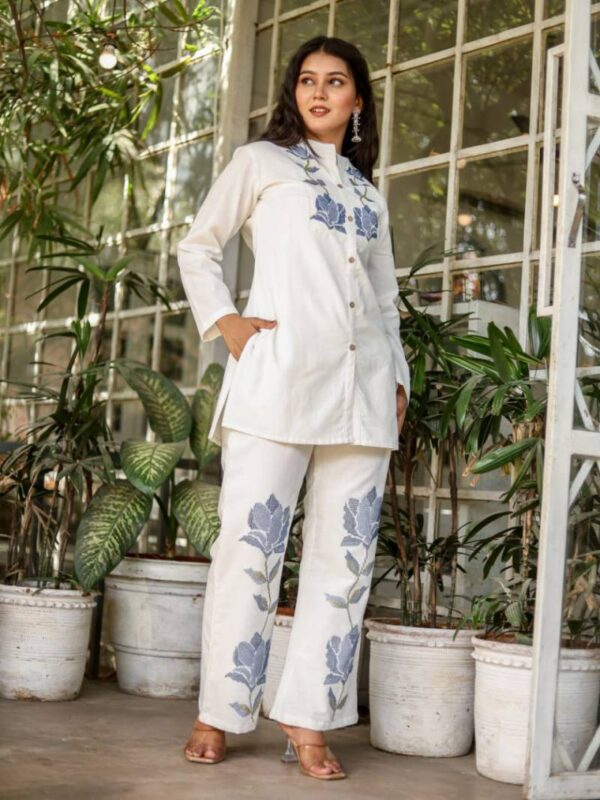 Naisha K 11 Cotton Flex Embroidered Co Ord Set Catalog Wholesale Collection - Image 4