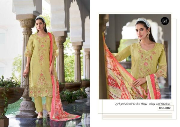 Belliza Zoya Vol 2 Cotton Embroidered Work Dress Material Catalog Wholesale Collection - Image 5
