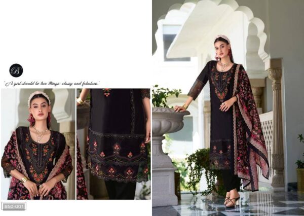Belliza Zoya Vol 2 Cotton Embroidered Work Dress Material Catalog Wholesale Collection - Image 2